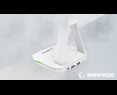 Rampage Tower T14 stojak na słuchawki gamingowy RGB hub 2x USB biały