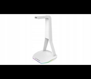 Rampage Tower T14 stojak na słuchawki gamingowy RGB hub 2x USB biały