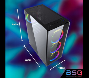 BSG Striker V6 AMD Ryzen 5 AMD Radeon RX 6600 16GB DDR4 512GB SSD Windows 11 Pro