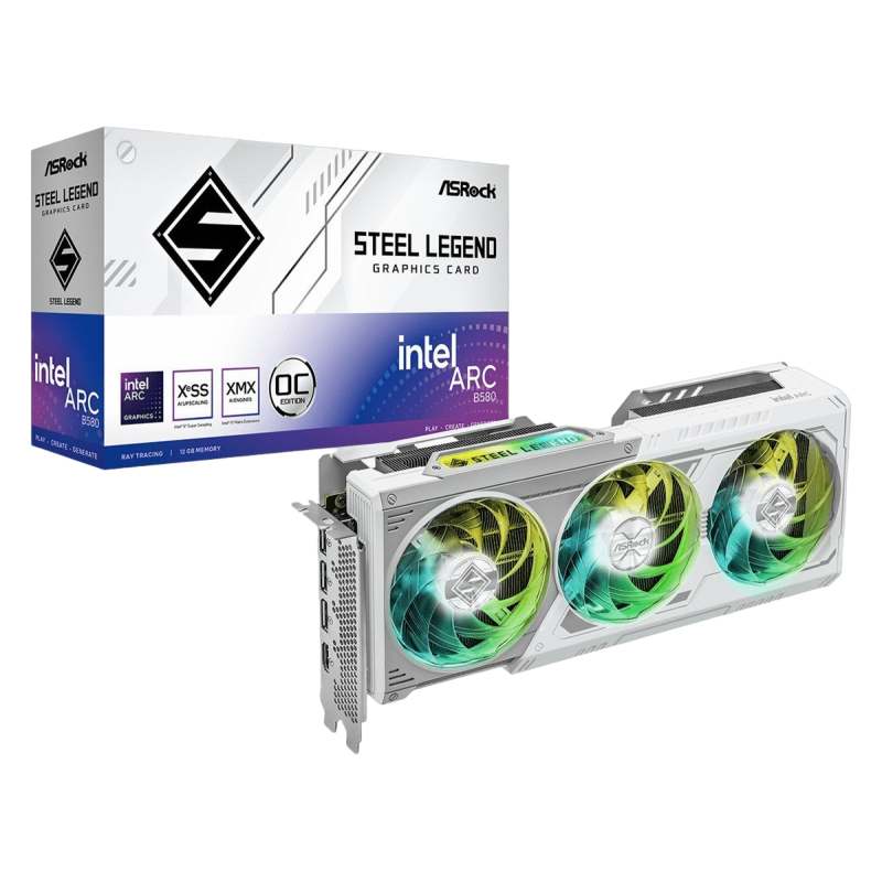 Karta graficzna ASRock B580 STEEL LEGEND 12GB OC GDDR6 192bit Karta graficzna ASRock B580 STEEL LEGEND 12GB OC GDDR6 192bit