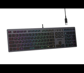Klawiatura A4 Tech FStyler FX60H multimedialna podświetlana z USB