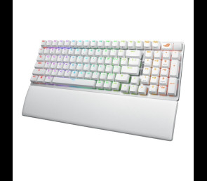 Klawiatura Asus ROG Strix Scope II 96 Wireless biała gamingowa z przełącznikami NX