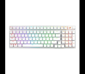 Klawiatura Asus ROG Strix Scope II 96 Wireless biała gamingowa z przełącznikami NX