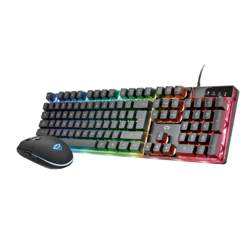 Klawiatura i mysz Trust GXT 838 Azor gaming combo podświetlana Klawiatura i mysz Trust GXT 838 Azor gaming combo podświetlana