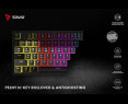 Klawiatura mechaniczna bezprzewodowa Savio PHENIX Gateron Yellow Pro Klawiatura mechaniczna bezprzewodowa Savio PHENIX Gateron Yellow Pro