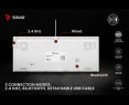 Klawiatura mechaniczna bezprzewodowa SAVIO PHENIX WHITE Gateron Red Pro ABS Klawiatura mechaniczna bezprzewodowa SAVIO PHENIX WHITE Gateron Red Pro ABS
