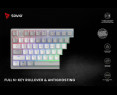 Klawiatura mechaniczna bezprzewodowa SAVIO PHENIX WHITE Gateron Red Pro ABS Klawiatura mechaniczna bezprzewodowa SAVIO PHENIX WHITE Gateron Red Pro ABS
