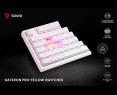 Klawiatura mechaniczna bezprzewodowa SAVIO PHENIX WHITE Gateron Red Pro ABS Klawiatura mechaniczna bezprzewodowa SAVIO PHENIX WHITE Gateron Red Pro ABS