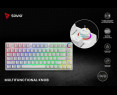 Klawiatura mechaniczna bezprzewodowa SAVIO PHENIX WHITE Gateron Red Pro ABS Klawiatura mechaniczna bezprzewodowa SAVIO PHENIX WHITE Gateron Red Pro ABS