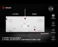 Klawiatura mechaniczna bezprzewodowa Savio PHENIX WHITE Gateron Red Pro lekkie podświetlenie Klawiatura mechaniczna bezprzewodowa Savio PHENIX WHITE Gateron Red Pro lekkie podświetlenie
