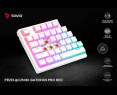 Klawiatura mechaniczna bezprzewodowa Savio PHENIX WHITE Gateron Red Pro lekkie podświetlenie Klawiatura mechaniczna bezprzewodowa Savio PHENIX WHITE Gateron Red Pro lekkie podświetlenie