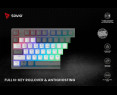 Klawiatura mechaniczna bezprzewodowa Savio PHENIX WHITE Gateron Red Pro lekkie podświetlenie Klawiatura mechaniczna bezprzewodowa Savio PHENIX WHITE Gateron Red Pro lekkie podświetlenie
