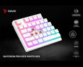 Klawiatura mechaniczna bezprzewodowa Savio PHENIX WHITE Gateron Red Pro lekkie podświetlenie Klawiatura mechaniczna bezprzewodowa Savio PHENIX WHITE Gateron Red Pro lekkie podświetlenie