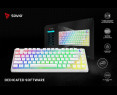 Klawiatura mechaniczna bezprzewodowa Savio PHENIX WHITE Gateron Red Pro lekkie podświetlenie Klawiatura mechaniczna bezprzewodowa Savio PHENIX WHITE Gateron Red Pro lekkie podświetlenie