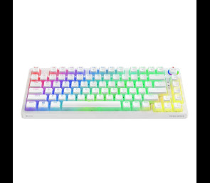 Klawiatura mechaniczna bezprzewodowa SAVIO PHENIX WHITE Gateron Yellow