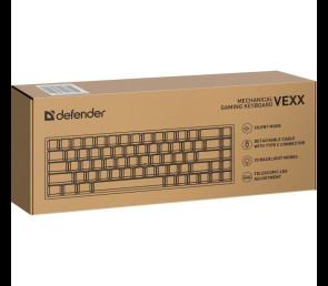 Klawiatura mechaniczna Defender VEXX GK-084 podświetlenie RGB kompaktowa