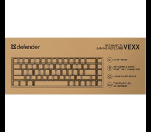 Klawiatura mechaniczna Defender VEXX GK-084 podświetlenie RGB kompaktowa
