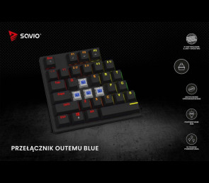 Klawiatura mechaniczna RGB Savio Tempest X2 Outemu Blue wydajna gamingowa