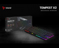 Klawiatura mechaniczna RGB Savio Tempest X2 Outemu Blue wydajna gamingowa Klawiatura mechaniczna RGB Savio Tempest X2 Outemu Blue wydajna gamingowa