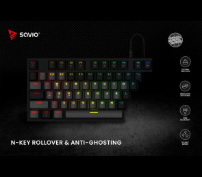 Klawiatura mechaniczna RGB Savio Tempest X2 Outemu Blue wydajna gamingowa
