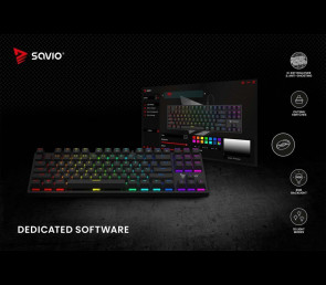 Klawiatura mechaniczna RGB Savio Tempest X2 Outemu Blue wydajna gamingowa