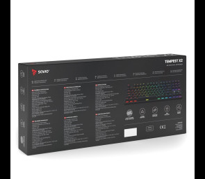 Klawiatura mechaniczna RGB Savio Tempest X2 Outemu Blue wydajna gamingowa