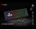 Klawiatura mechaniczna Savio BLACKOUT X2 OUTEMU Blue Hot Swap compact Klawiatura mechaniczna Savio BLACKOUT X2 OUTEMU Blue Hot Swap compact