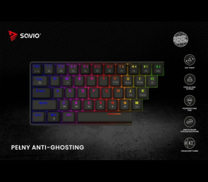 Klawiatura mechaniczna Savio Blackout X2 OUTEMU Peach Silent Hot Swap