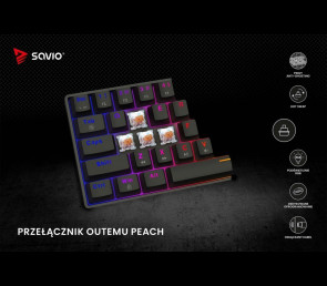 Klawiatura mechaniczna Savio Blackout X2 OUTEMU Peach Silent Hot Swap