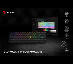 Klawiatura mechaniczna Savio Blackout X2 OUTEMU Peach Silent Hot Swap