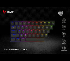 Klawiatura mechaniczna Savio Blackout X2 OUTEMU Peach Silent Hot Swap
