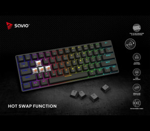 Klawiatura mechaniczna Savio Blackout X2 OUTEMU Peach Silent Hot Swap