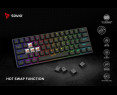 Klawiatura mechaniczna Savio Blackout X2 OUTEMU Peach Silent Hot Swap Klawiatura mechaniczna Savio Blackout X2 OUTEMU Peach Silent Hot Swap