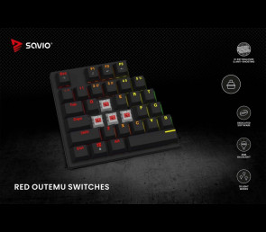 Klawiatura mechaniczna Savio Tempest X2 RGB Outemu Red gamingowa