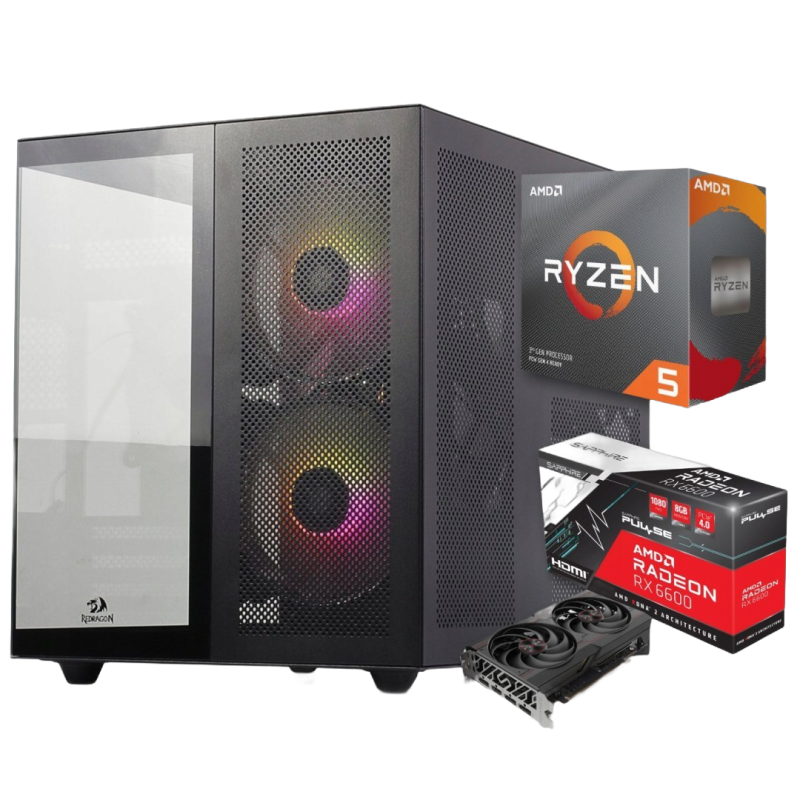 BSG Striker V8 AMD Ryzen 5 AMD Radeon RX 6600 32GB DDR4 256GB SSD Windows 11 Pro BSG Striker V8 AMD Ryzen 5 AMD Radeon RX 6600 32GB DDR4 256GB SSD Windows 11 Pro
