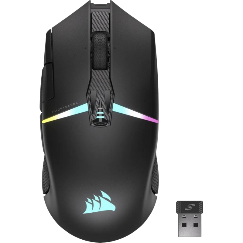 Mysz Corsair Nightsabre Wireless RGB dla graczy bezprzewodowa 26000 dpi Mysz Corsair Nightsabre Wireless RGB dla graczy bezprzewodowa 26000 dpi