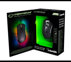 Mysz Esperanza ASSASSIN 6D optyczna USB dla graczy czarna