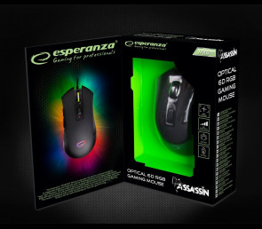 Mysz Esperanza ASSASSIN 6D optyczna USB dla graczy czarna