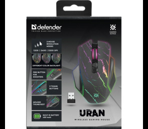 Mysz gamingowa bezprzewodowa Defender URAN GM-503 3200 DPI ergonomiczna