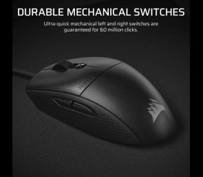 Mysz przewodowa Corsair M55 czarna lekka gamingowa z optycznym czujnikiem 16000 DPI