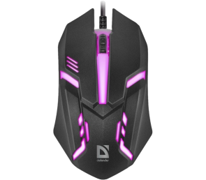 Mysz przewodowa Defender CYBER MB-560L optyczna czarna gamingowa z podświetleniem