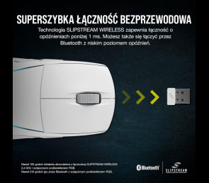 Myszka bezprzewodowa Corsair M75 biała gamingowa RGB lekka