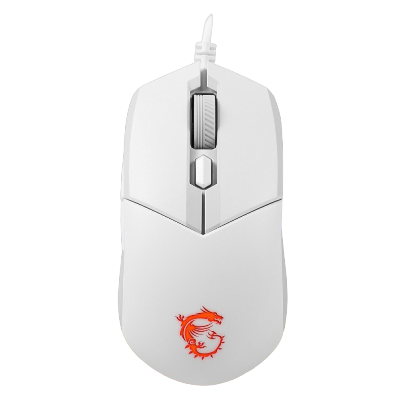Myszka MSI Clutch GM11 przewodowa biała z RGB dla graczy Myszka MSI Clutch GM11 przewodowa biała z RGB dla graczy
