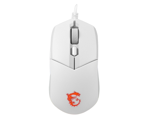 Myszka MSI Clutch GM11 przewodowa biała z RGB dla graczy