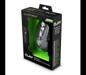 Myszka przewodowa Esperanza 6D optyczna USB Claw zielona dla graczy