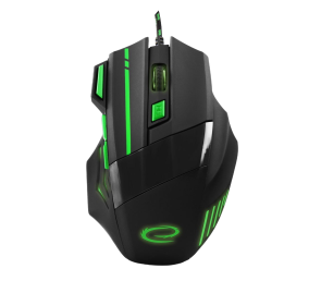 Myszka przewodowa Esperanza WOLF 7D optyczna gaming USB zielona