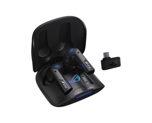 Asus ROG Cetra True Wireless SuperNova Czarne słuchawki gamingowe ANC RGB 46h