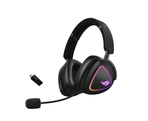 Słuchawki Asus ROG Delta II Wireless Gaming Bezprzewodowe RGB 2.4GHz