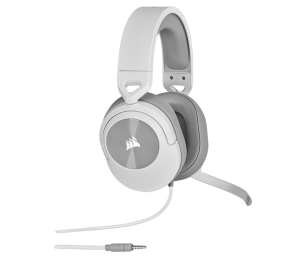 Słuchawki Corsair HS55 Surround Wired Białe dla graczy z Dolby Audio