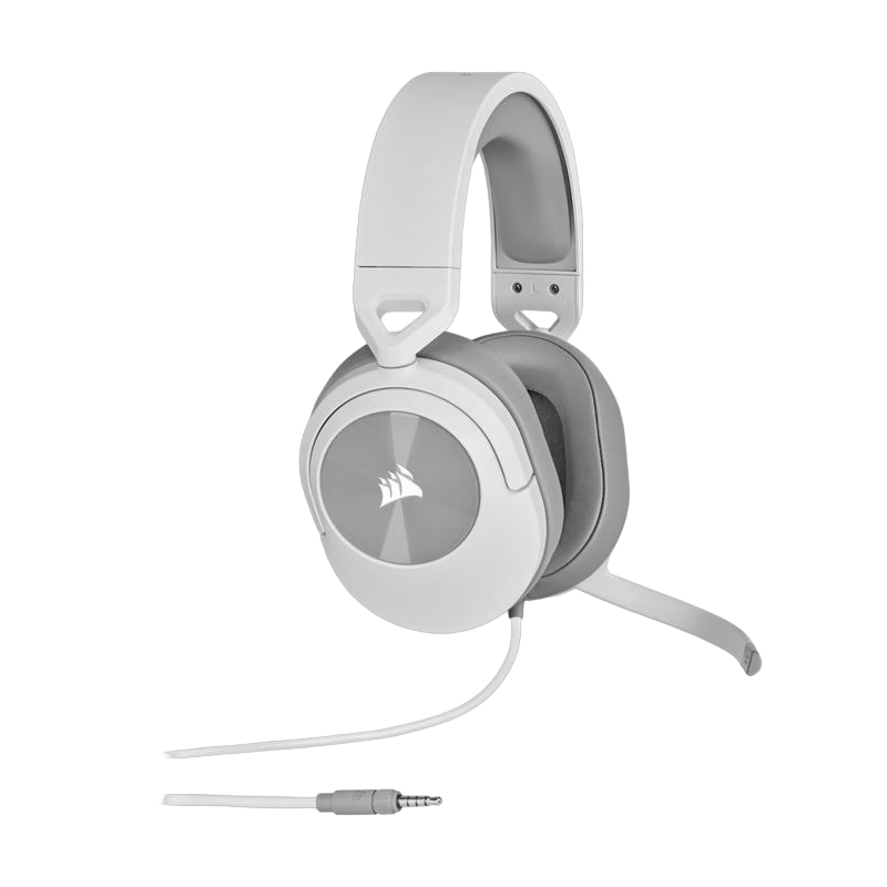 Słuchawki Corsair HS55 Surround Wired Białe dla graczy z Dolby Audio Słuchawki Corsair HS55 Surround Wired Białe dla graczy z Dolby Audio